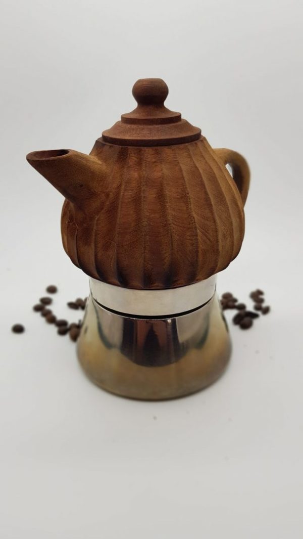 Ronalds Italië koffie percolator van Mahonie hout