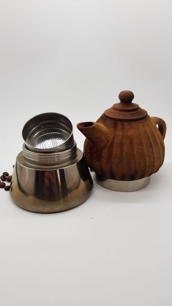 Ronalds Italie houten koffie percolator uit valle d'aosta