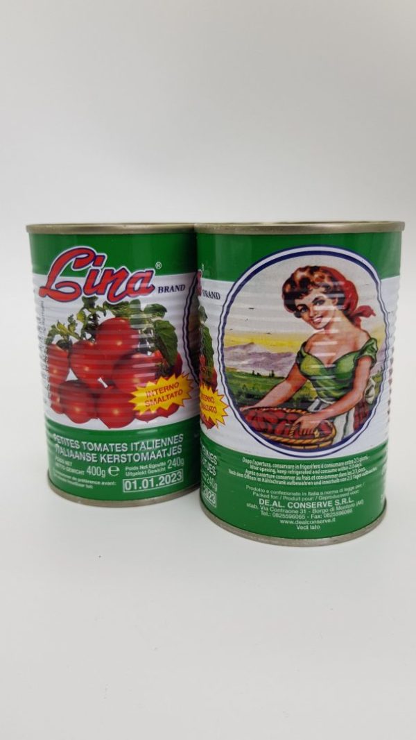 Lina Brand Kerstomaten uit blik van Tomaten uit de Salerno streek zuid Italie