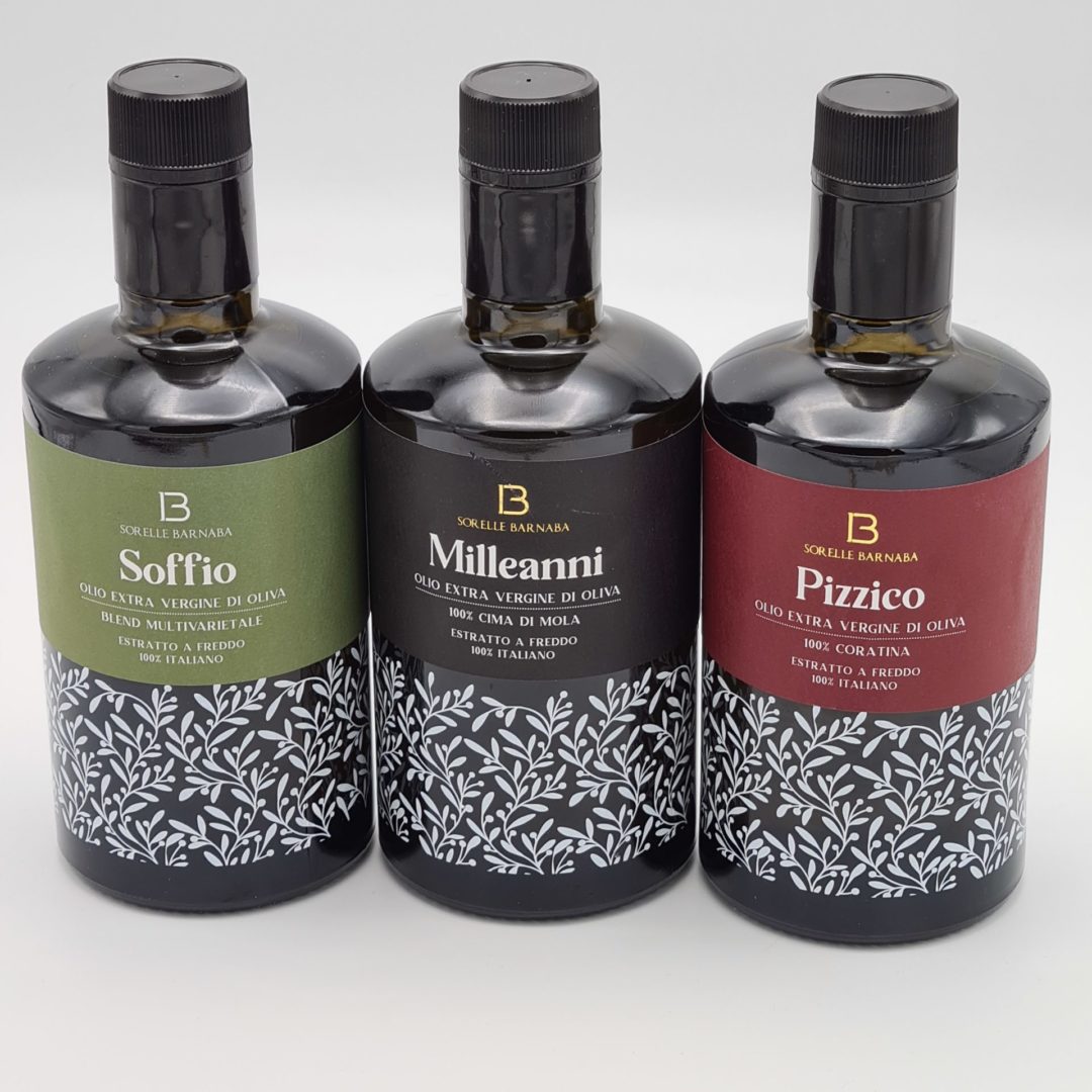 Olijfolie-pakket-met-3-extra-vergine-olijfolies-uit-Puglia Olijfolie pakket met 3 extra vergine olijfolies uit Puglia