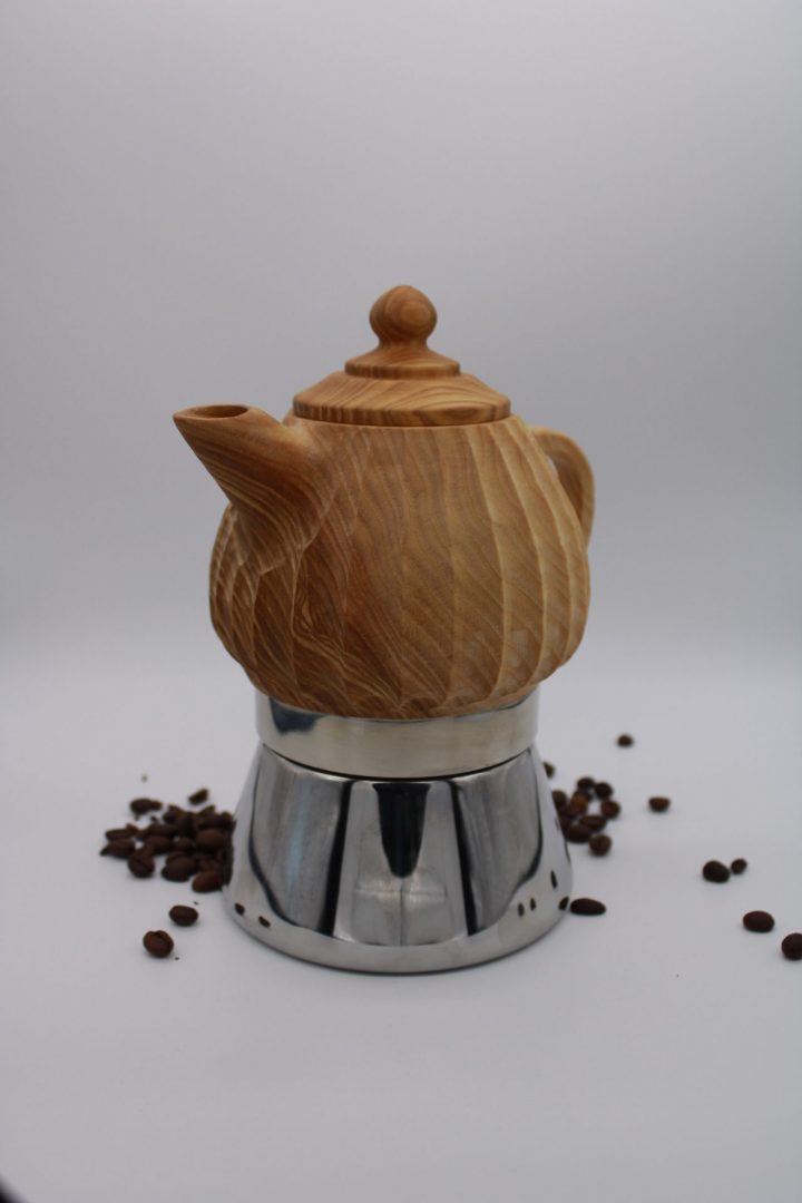Italiaanse-Percolator-met-houten-kan Italiaanse Percolator met houten kan