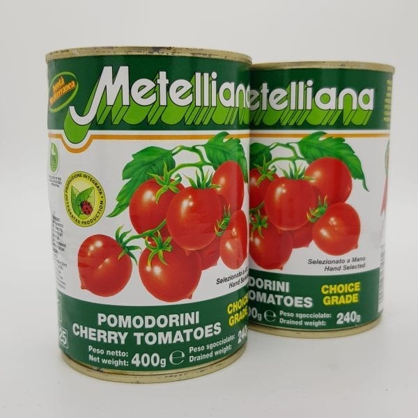 Kerstomaten uit blik in uit de streek Salerno