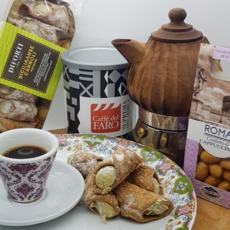 Italiaans koffie pakket compleet met cannoli