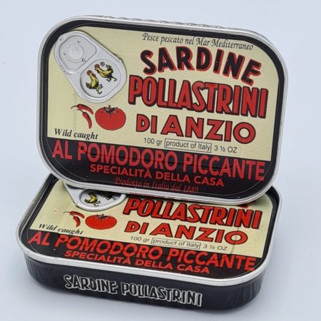 Sardienen op pikante tomatensaus van Pollastrini