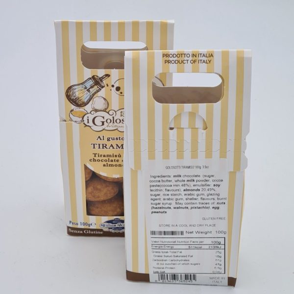 Italiaanse amandelsnoepjes met chocolade confetti al Tiramisu 2