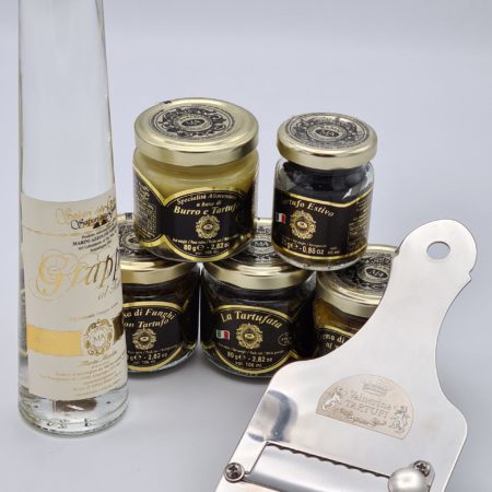 truffel geniet pakket met truffelproducten uit Le Marche Italie