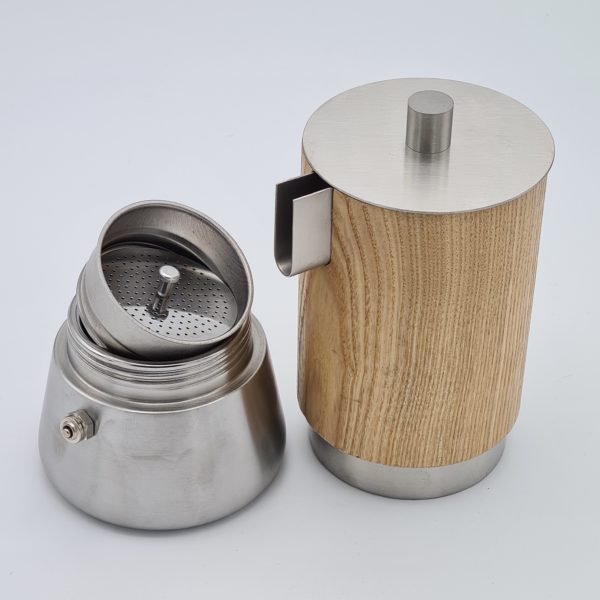 houten design percolator uniek in Nederland