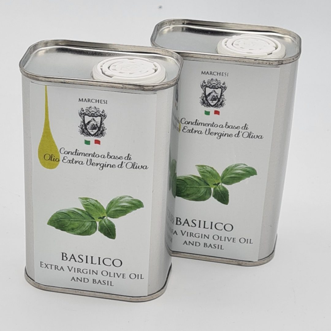 Marchesi-extra-vergine-olijfolie-met-basilicum aroma Marchesi extra vergine olijfolie met basilicum aroma