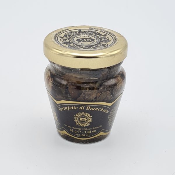 Tartufette di Bianchetto truffelschijfje van witte truffel uit Italie 2