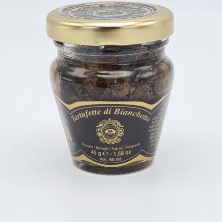 Tartufette di Bianchetto truffelschijfjes van witte truffel uit Italie