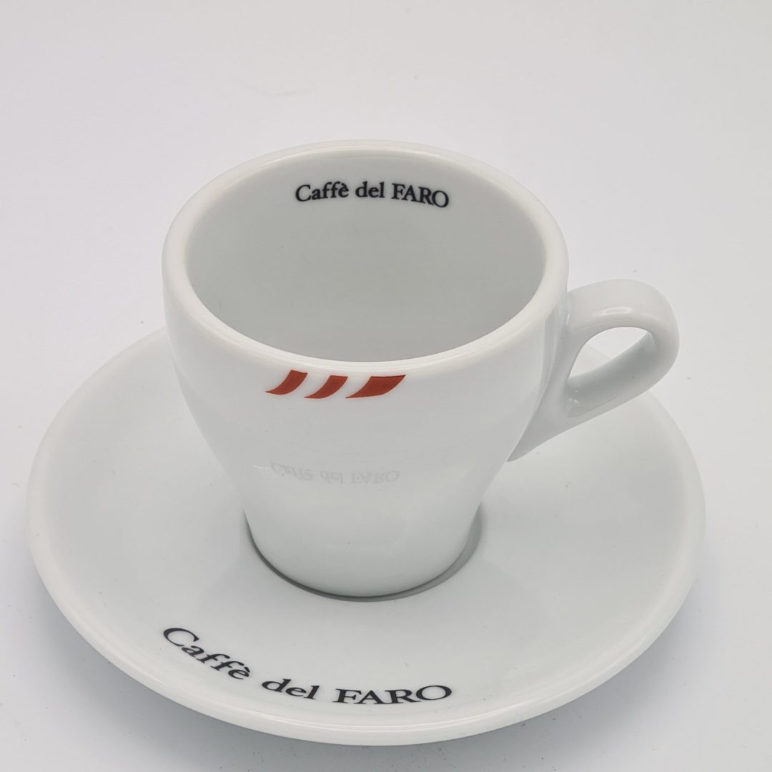 Cappucino-kop-en-schotel-van-caffe-del-Faro Cappucino kop en schotel van caffe del Faro
